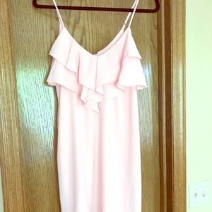NWT pink flutter dress, TTS, from boutique.